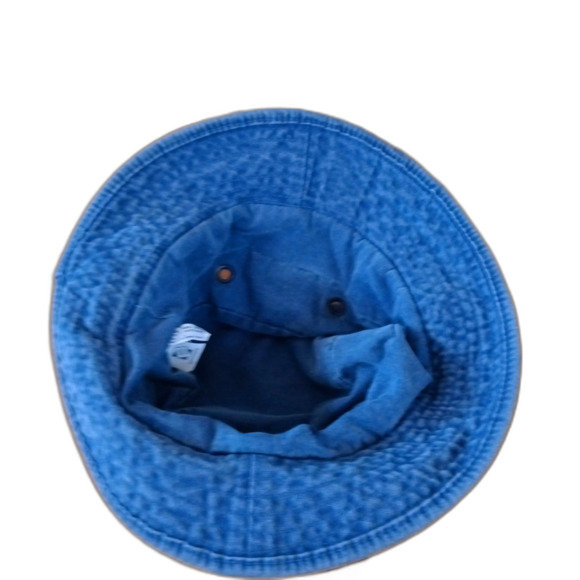 Broner Bucket Fisherman's One Size Faded Denim Snap Brim Sun Shade Cotton - Picture 2 of 5